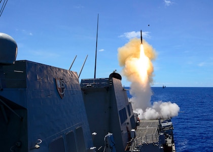 Antietam Leads Surface to Air Missile Exercise in MultiSail 18