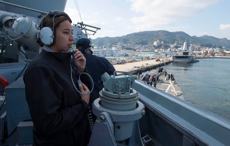 USS Dewey departs Sasebo to join the Wasp Expeditionary Strike Group