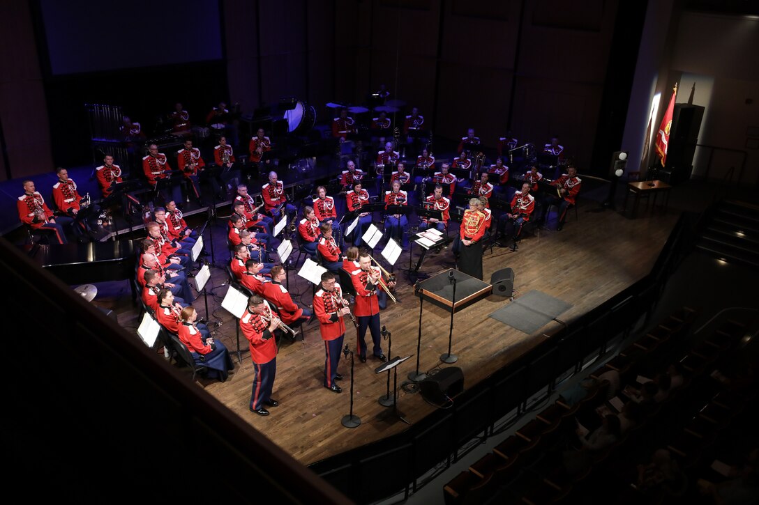 On March 11, 2018, the Marine Band presented a tribute concert for the 75th Anniversary of the Marine Corps Women's Reserve Band. The concert was held at the Rachel M. Schlesinger Arts Center and Concert Hall in Alexandria, Va. (U.S. Marine Corps photo by Master Sgt. Amanda Simmons/released)