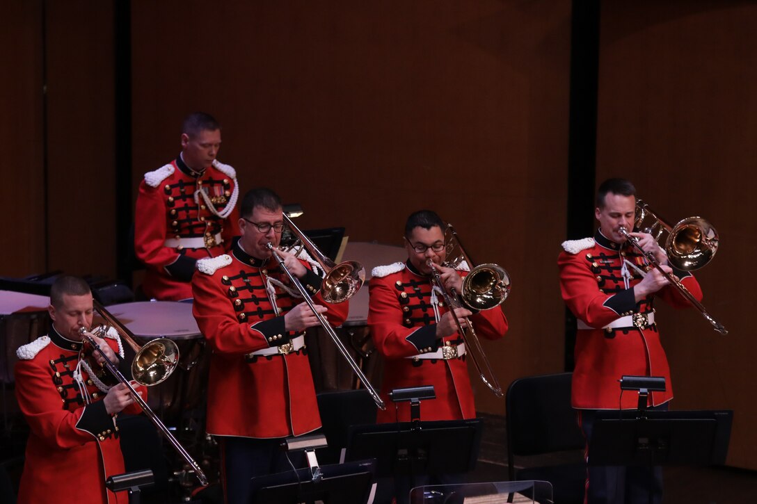 On March 11, 2018, the Marine Band presented a tribute concert for the 75th Anniversary of the Marine Corps Women's Reserve Band. The concert was held at the Rachel M. Schlesinger Arts Center and Concert Hall in Alexandria, Va. (U.S. Marine Corps photo by Master Sgt. Amanda Simmons/released)