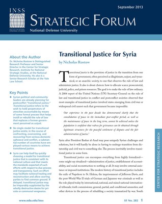 Transitional Justice for Syria