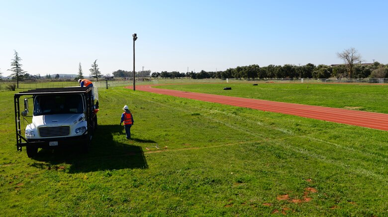 Contractors began renovations on the new multipurpose field began