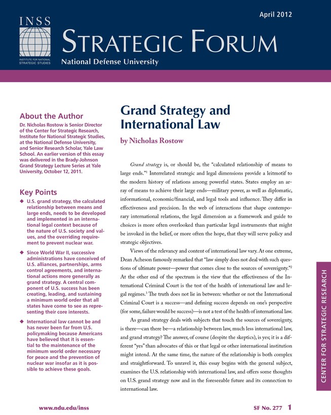 Grand Strategy and International Law