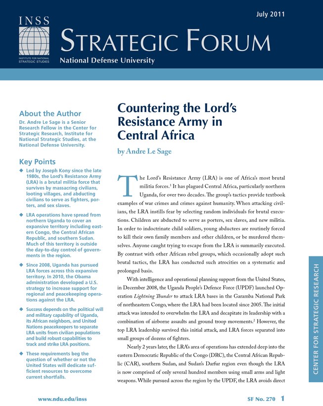 Countering the Lord's Resistance Army in Central Africa