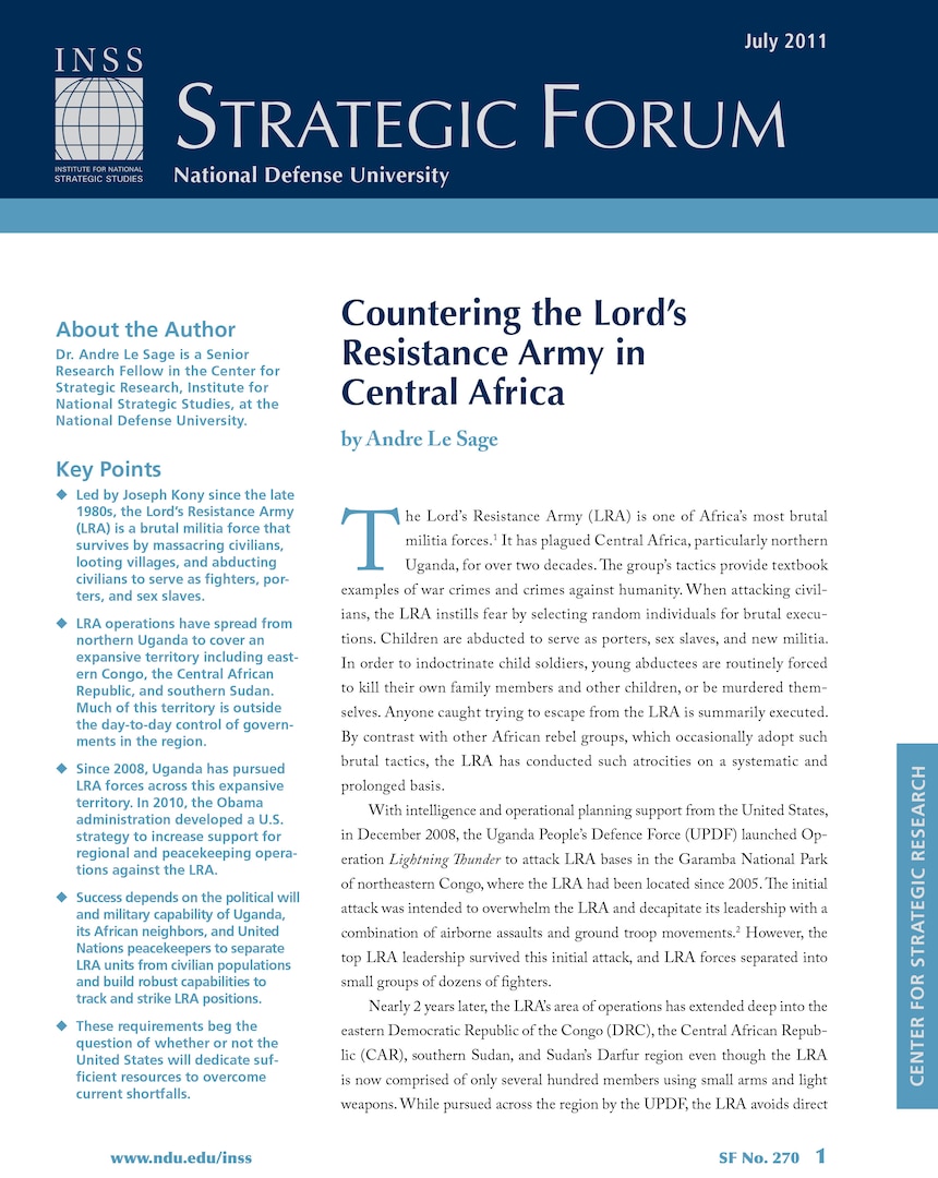 Countering the Lord's Resistance Army in Central Africa