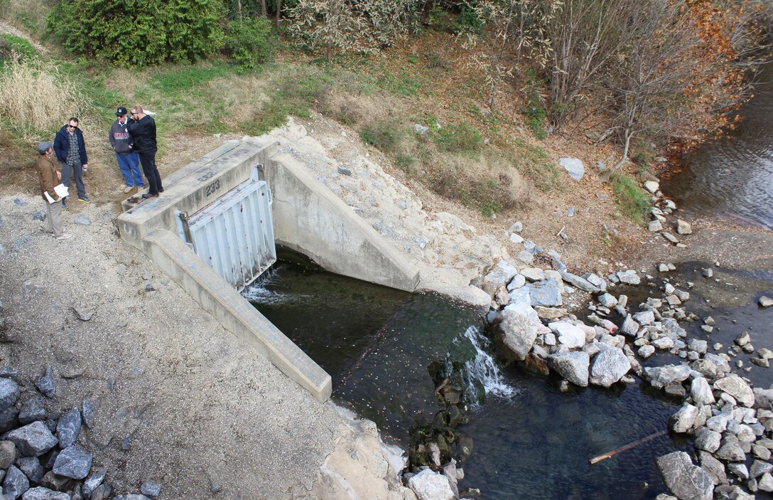 Drainage Conduit as part of the Codorus Creek Flood Risk Management Project in York, Pennsylvania, Nov. 16, 2017.