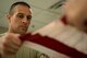 Tech. Sgt. Dallas Ayers, 823d Base Defense Squadron assistant flight chief, practices a six-man flag fold, March 2, 2018, at Moody Air Force Base, Ga. Ayers is preparing to make the transition from protecting lives in combat to honoring the Air Force. He was recently selected for the U.S. Air Force Honor Guard and will begin his honor guard technical school April 16. (U.S. Air Force photo by Airman 1st Class Erick Requadt)