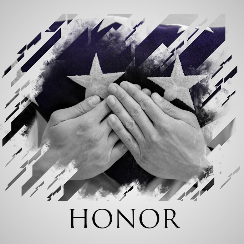 Tech. Sgt. Dallas Ayers, 823d Base Defense Squadron assistant flight chief, practices proper flag folding techniques, March 2, 2018, at Moody Air Force Base, Ga. Ayers is preparing to make the transition from protecting lives in combat to honoring the Air Force. He was recently selected for the U.S. Air Force Honor Guard and will begin his honor guard technical school April 16. (U.S. Air Force photo illustration by Airman 1st Class Erick Requadt)