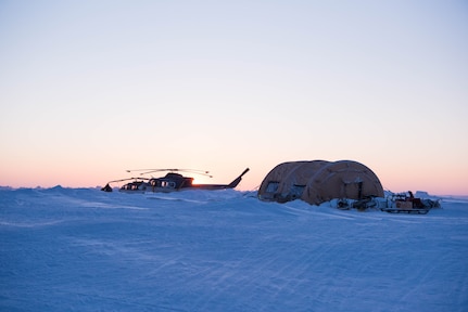 Ice Camp Skate (March 9, 2018) – View of Ice Camp Skate March 9, 2018 in support of Ice Exercise (ICEX) 2018. ICEX 2018 is a five-week exercise that allows the Navy to assess its operational readiness in the Arctic, increase experience in the region, advance understanding of the Arctic environment, and continue to develop relationships with other services, allies and partner organizations. (U.S. Navy photo by Mass Communication 2nd Class Micheal H. Lee)