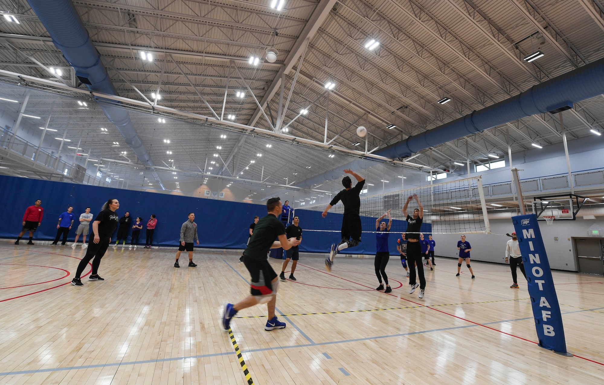 Team Minot Airmen competed in the fourth annual Winter Games at the McAdoo Fitness Center at Minot Air Force Base, N.D. The Winter Games consisted of several events, including volleyball, soccer, a bench press competition and a three-point shootout contest.