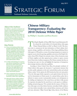 Chinese Military Transparency: Evaluating the 2010 Defense White Paper