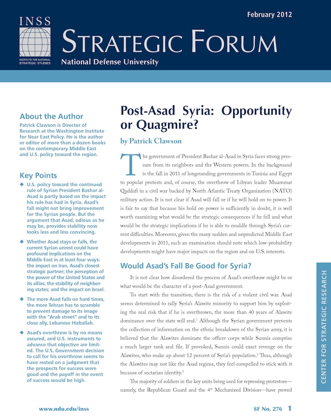 Post-Asad Syria: Opportunity or Quagmire?