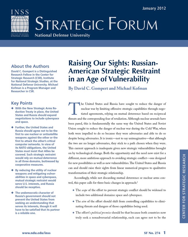 Russian-American Strategic Restraint in an Age of Vulnerability