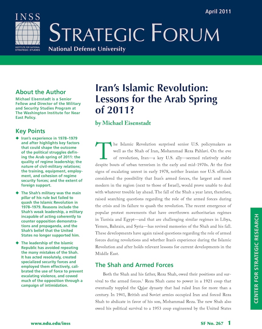 Iran's Islamic Revolution: Lessons for the Arab Spring of 2011?