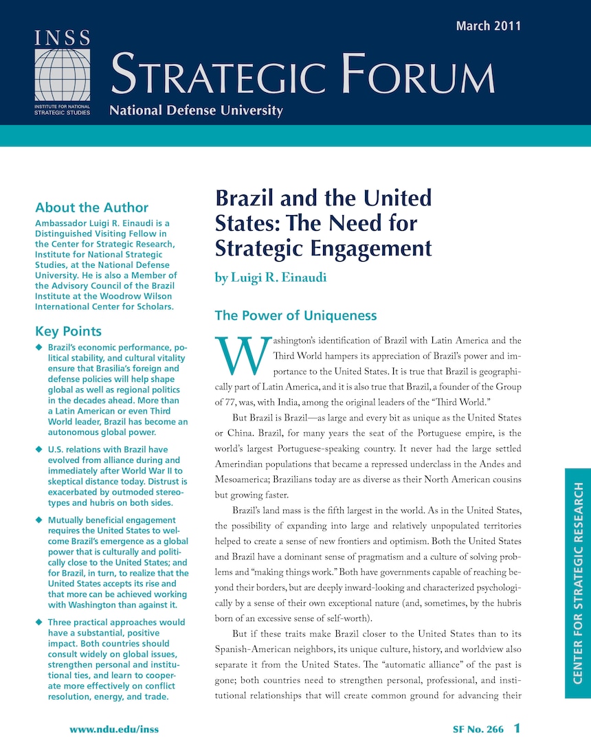 Brazil and the United States: The Need for Strategic Engagement