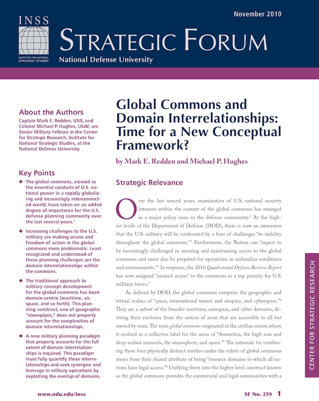 Global Commons and Domain Interrelationships: Time for a New Conceptual Framework?