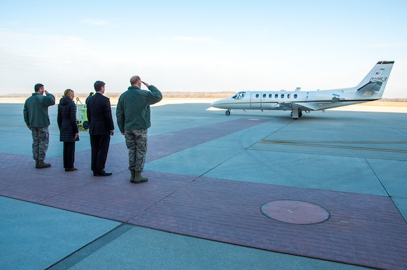 Under Secretary of the Air Force visits Wright-Patterson Air Force Base, Ohio.