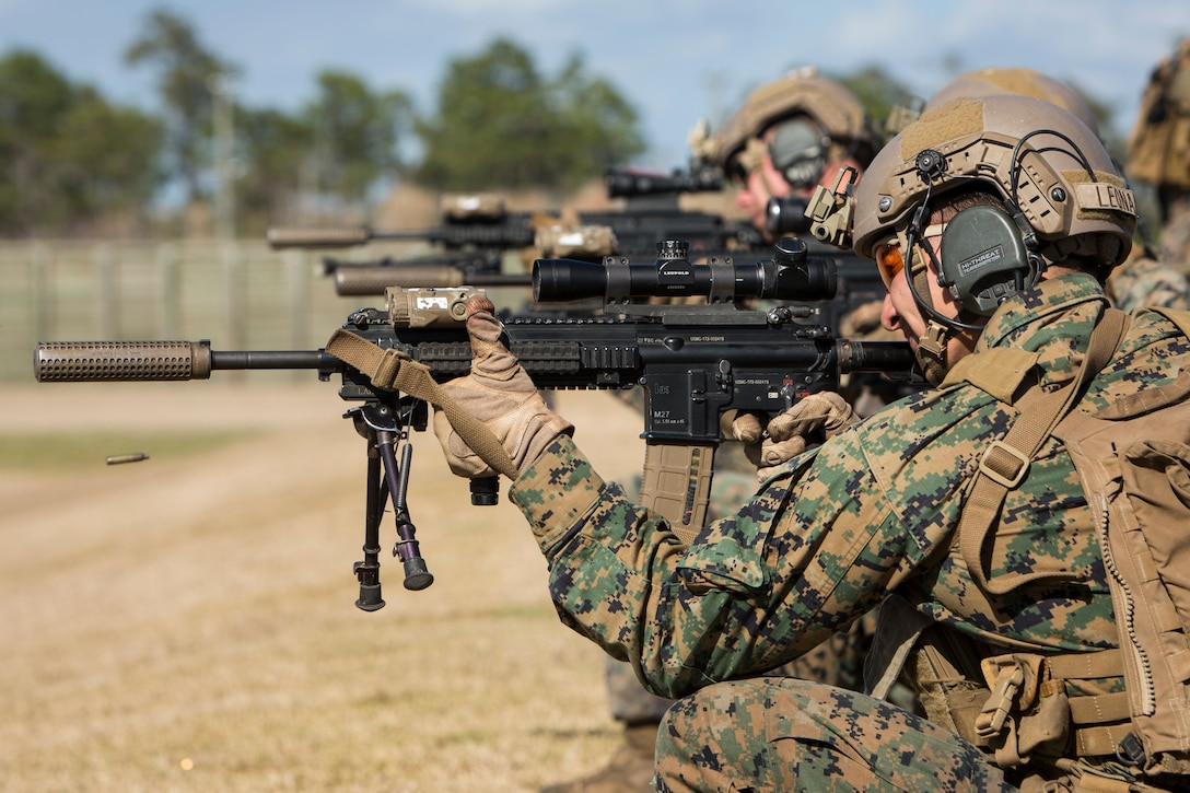 Marines with 3rd Battalion, 6th Marine Regiment, conduct a live-fire exercise.