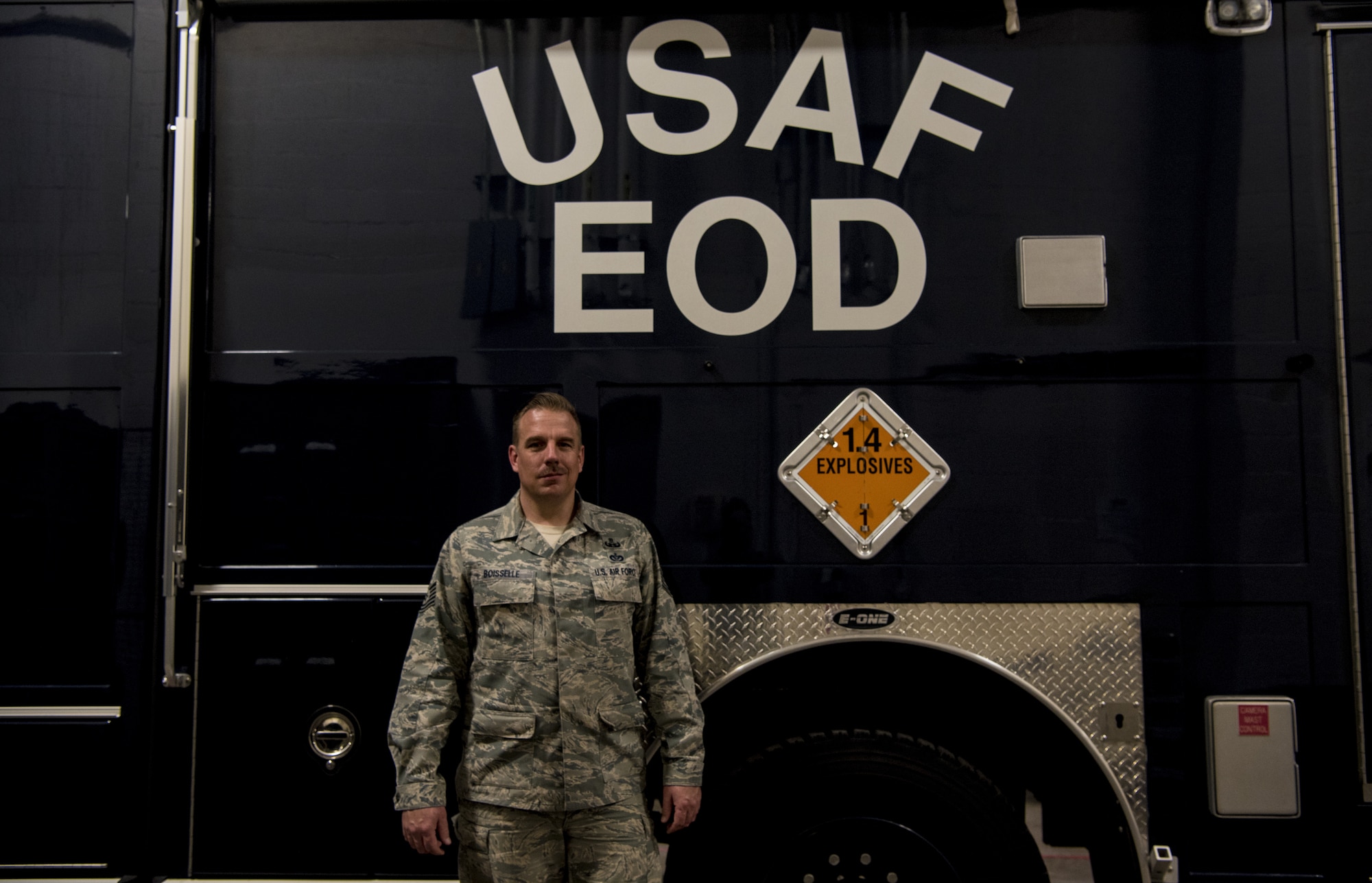Tech. Sgt. Brian Boisselle, 90th Civil Engineering Squadron Explosive Ordinance Disposal section team chief, experience as an instructor at Silver Flag allows him to be a more effective trainer to the newest Airmen at F.E. Warren Air Force Base, Wyoming, March 14, 2018. It is Boisselle’s responsibility to take in the new EOD Airmen and ensure they are proficient in the skills needed to respond to threats around the base.