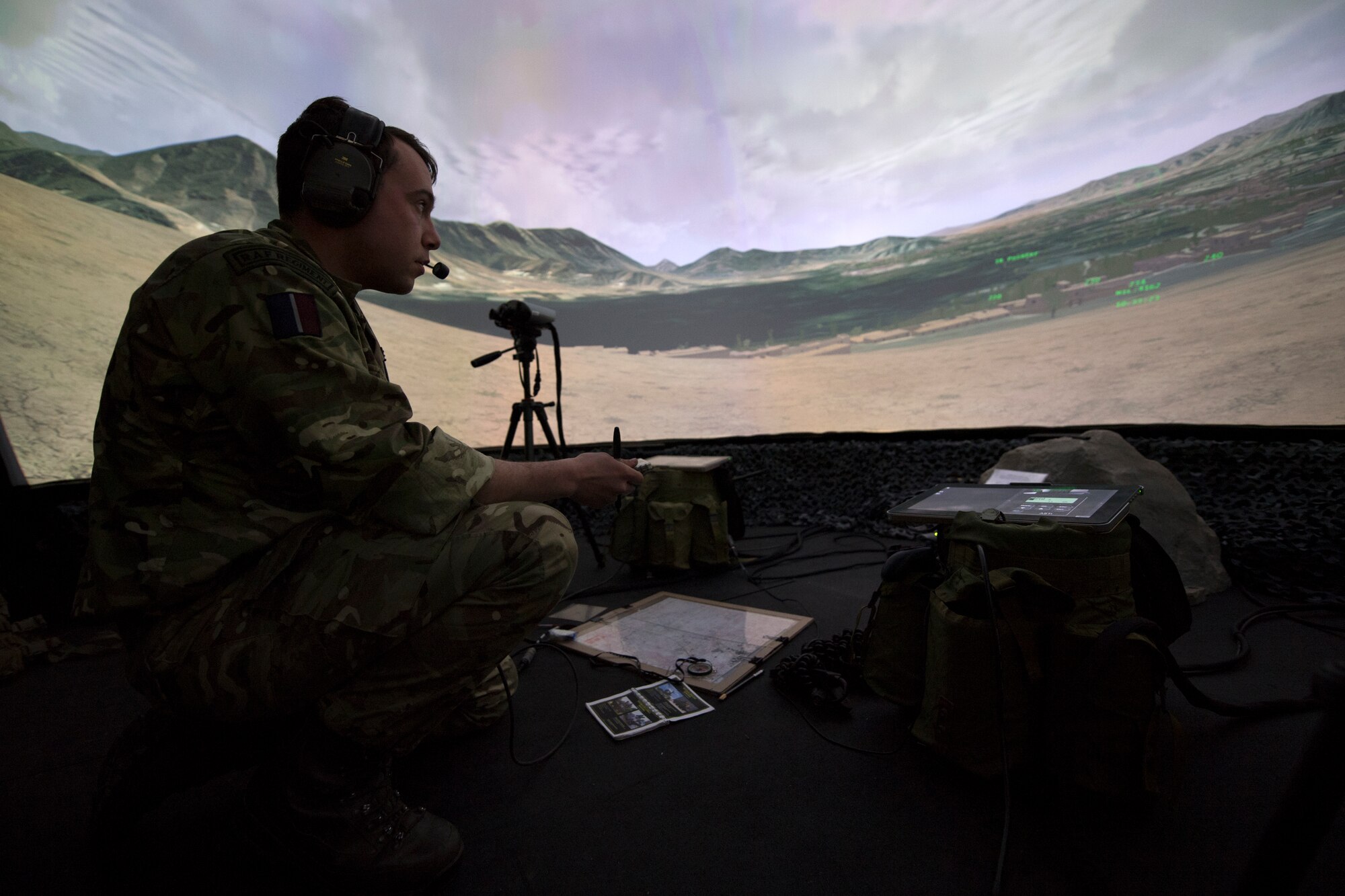 Airmen assigned to the 2nd Air Support Operations Squadron supported NATO allies with a state of the art, joint terminal attack controller, virtual training simulator March 6, 2018, at U.S. Army Garrison Bavaria in Vilseck, Germany.