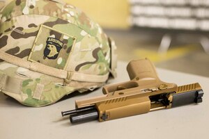 The 101st Airborne Division (Air Assault), the world’s only air assault division, is the first unit in the Army to field the service’s new handgun which replaces the M9 pistol, the standard Army sidearm since 1986.