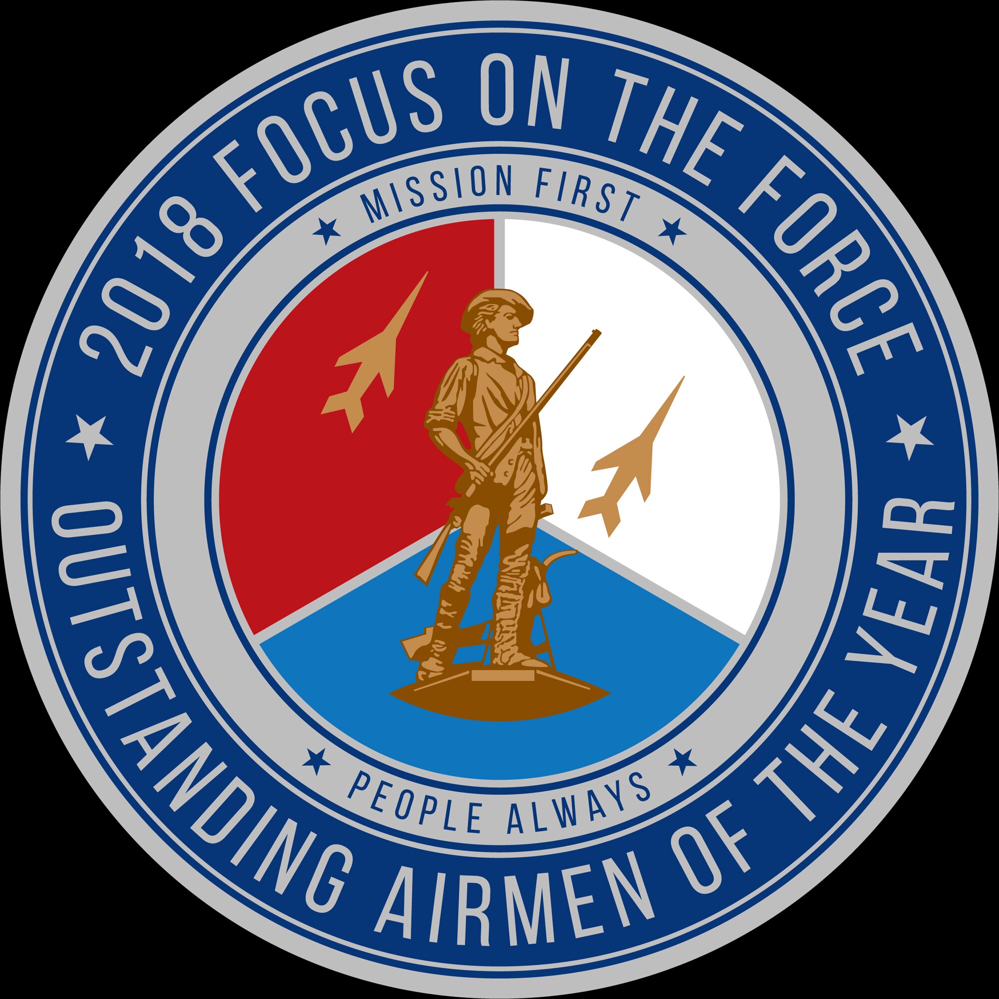 Official seal for the Air National Guard's 2018 Focus on the Force Week, a week-long event celebrating the contributions and excellence of the ANG enlisted corps. (Air National Guard illustration)