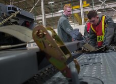 Airmen assigned to the 673d Logistics Readiness Group participate in a mobility exercise at the Joint Mobility Center at Joint Base Elmendorf-Richardson, Alaska, March 9, 2018. Mobility exercises are designed to bridge the gap between semi-annual POLAR FORCE exercises. They enhance readiness and training, while providing teachable moments to augmentees tasked to support cargo-processing.