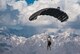A  pararescueman assigned to the 83rd Expeditionary Rescue Squadron, Bagram Airfield, Afghanistan, operates the canopy of his parachute while conducting a high altitude, high opening military free fall jump working with a C-130J Super Hercules flown by the 774th Expeditionary Airlift Squadron, Bagram Airfield, Afghanistan, March 4, 2018. Guardian Angel Team members conduct training on all aspects of combat, medical procedures and search and rescue tactics to hone their skills, providing the highest level of tactical capabilities to combatant commanders. (U.S. Air Force courtesy photo by Tech. Sgt. Gregory Brook)