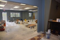 Cactus Lanes Bowling Center is currently expanding its dining room as part of its three-phase plan at Laughlin Air Force Base, Texas, March 14, 2018. The bowling center plans to expand and renovate its facility for patrons. (U.S. Air Force photo/Airman 1st Class Marco A. Gomez)