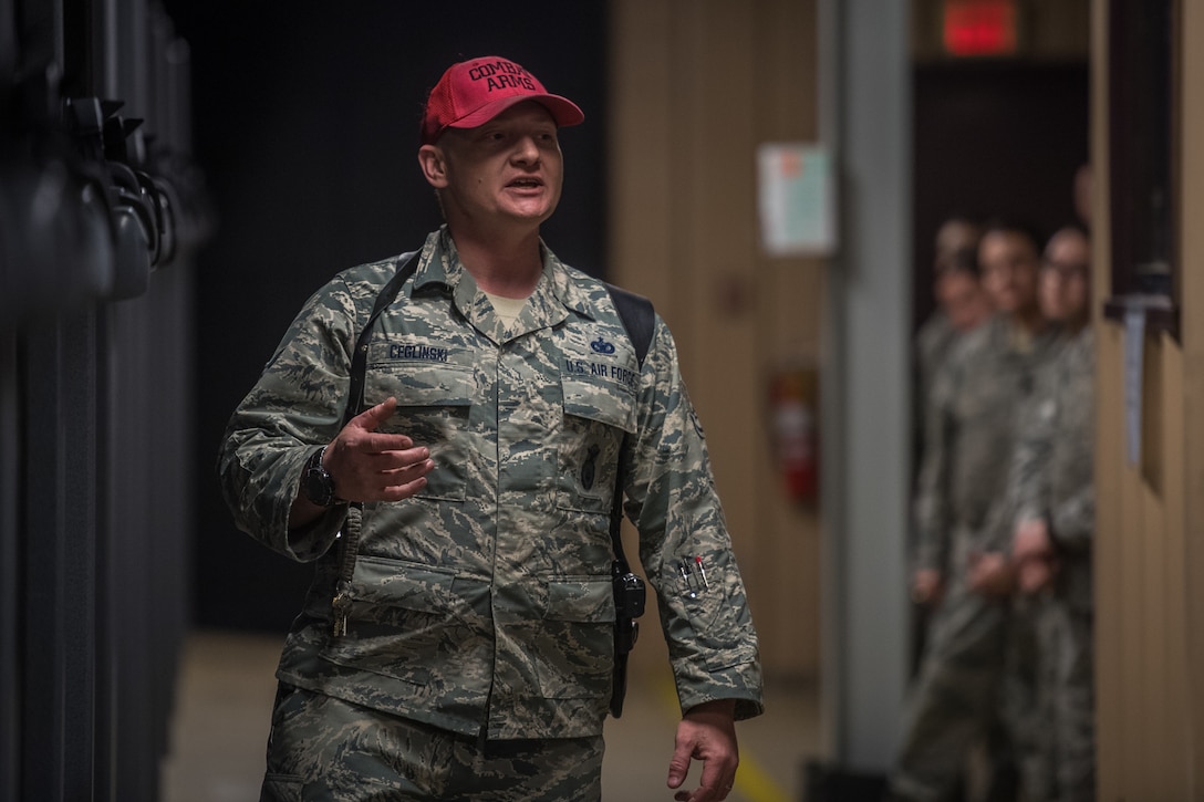 Citizen Airmen with the 932nd Airlift Wing qualify on the M4 carbine during the March unit training assembly.