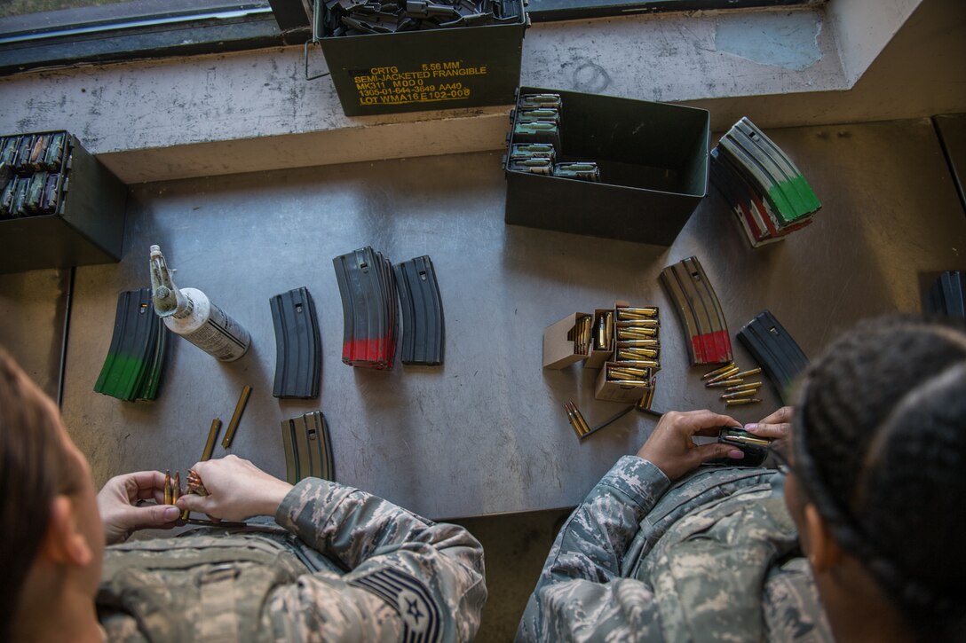 Citizen Airmen with the 932nd Airlift Wing qualify on the M4 carbine during the March unit training assembly.