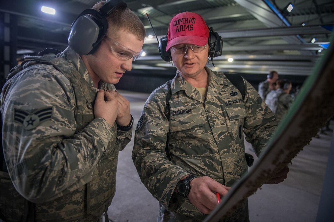 Citizen Airmen with the 932nd Airlift Wing qualify on the M4 carbine during the March unit training assembly.