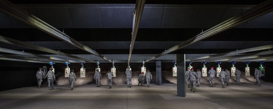 Citizen Airmen with the 932nd Airlift Wing qualify on the M4 carbine during the March unit training assembly.