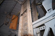 (03/07/2018) -- A view of the bomb bay in the Boeing B-17F Memphis Belle during the restoration process. Plans call for the aircraft to be placed on permanent public display in the WWII Gallery here at the National Museum of the U.S. Air Force on May 17, 2018. (U.S. Air Force photo by Ken LaRock)