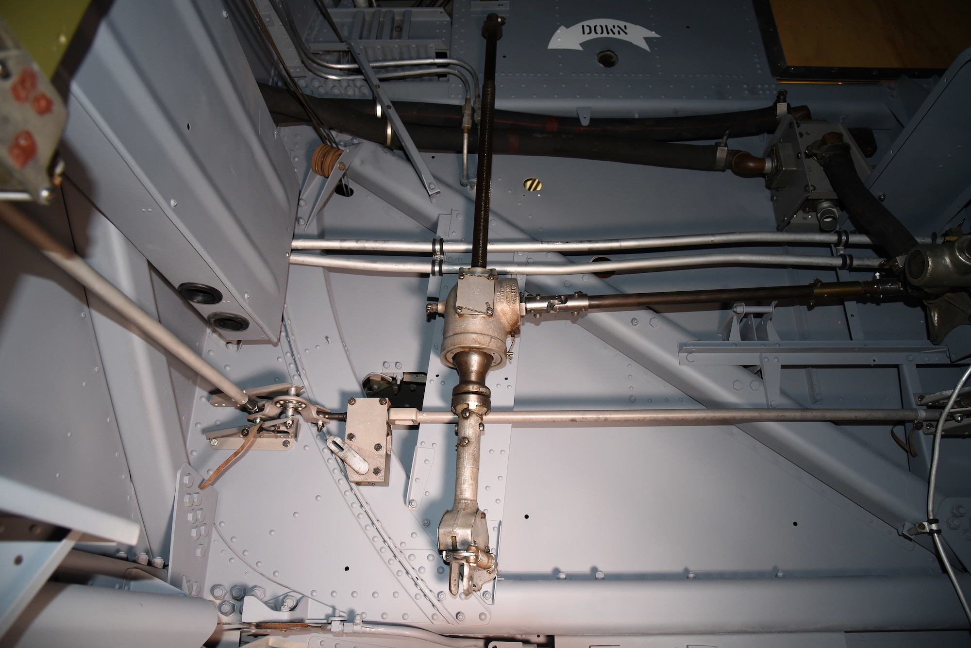 (03/07/2018) -- A view of the bomb bay in the Boeing B-17F Memphis Belle during the restoration process. Plans call for the aircraft to be placed on permanent public display in the WWII Gallery here at the National Museum of the U.S. Air Force on May 17, 2018. (U.S. Air Force photo by Ken LaRock)