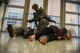 U.S. Air Force Staff Sgt. Mitch Rabbitt, 20th Security Force Squadron (SFS) criminal investigator, documents treatment for a simulated patient during an active threat exercise at Shaw Air Force Base, S.C., March 16, 2018.
