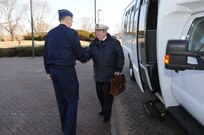 U.S. Air Force Gen. John Hyten, commander of U.S. Strategic Command (USSTRATCOM), welcomes Marine Nationale (French Navy) Vice Adm. Louis-Michel Guillaume, commander of submarine and strategic oceanic forces for France’s Armed Forces Ministry, to USSTRATCOM headquarters at Offutt Air Force Base, Neb., March 12, 2018. During his visit, Guillaume participated in discussions with Hyten, other senior leaders and subject matter experts on collaboration and the continuing need for strategic deterrence.