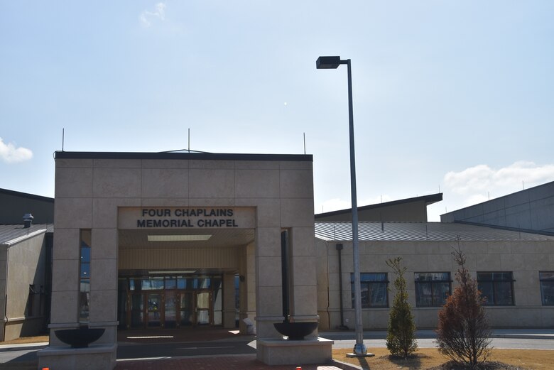 Four Chaplains Memorial Chapel, Camp Humphreys, South Korea. March 16, 2018,