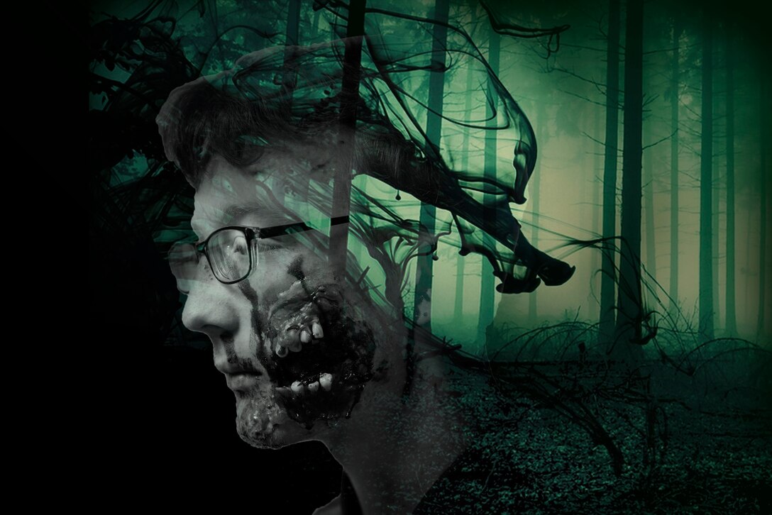 Bardin Dickson, convention guest, poses for a photo during Cub Con, a multi-genre entertainment convention, March 17, 2018, at Moody Air Force Base, Ga. The convention was held to spread awareness of the library’s new weekend hours as well as get people excited for Tiger Con, scheduled for April 14-15. (U.S. Air Force photo illustration by Airman 1st Class Erick Requadt)