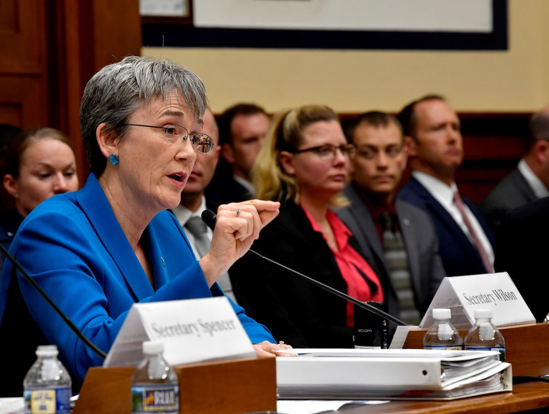 Secretary of the Air Force Heather Wilson testifies before the U.S. House of Representatives Armed Services Committee about the Air Force’s fiscal year 2019 budget March 20, 2018, in Washington, D.C. (U.S. Air Force photo by Wayne Clark)