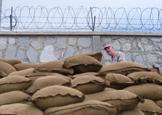 Marine Corps Gen. Joe Dunford, chairman of the Joint Chiefs of Staff, departs Forward Operating Base Gamberi, March 21, 2018.