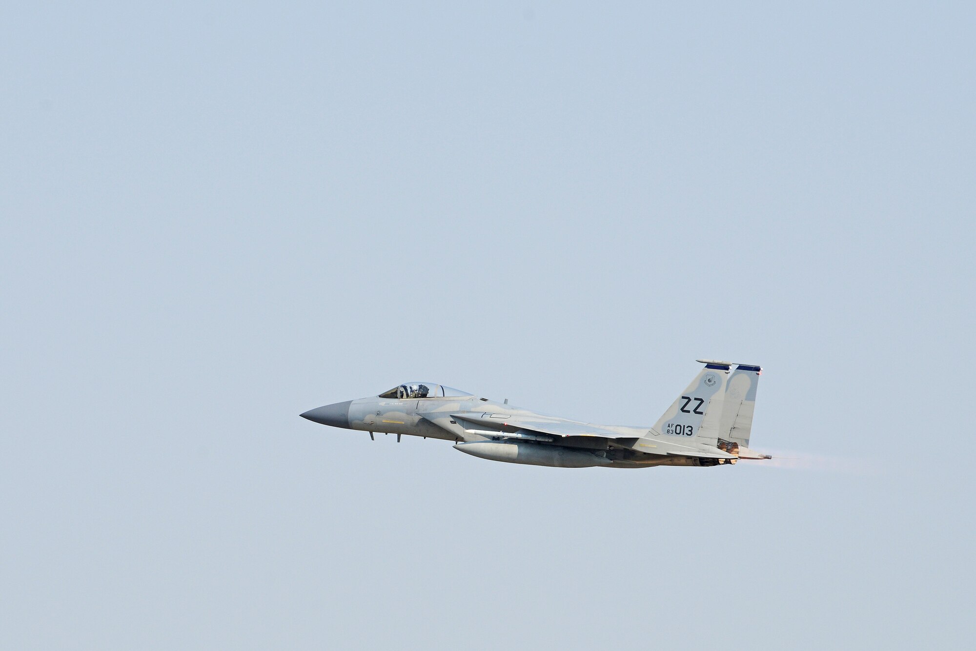 An F-15C Eagle from the 44th Fighter Squadron, Kadena Air Base, takes off during COPE TIGER 2018 from Korat Air Base, Thailand, March 20, 2018.