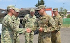 unit supply specialist, Headquarters and Headquarters Company, 277th Aviation Support Battalion, 10th Combat Aviation Brigade, 10th Mountain Division, Fort Drum, New York, thanks Georgian soldiers for their time and help