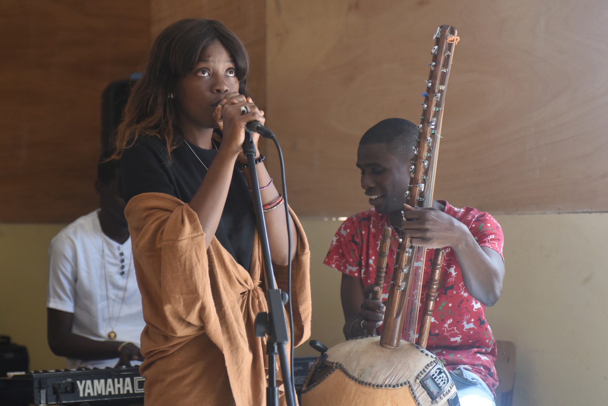 Students perform music at the National School of the Arts in Dakar, Senegal, March 21, 2018. The U.S. Air Forces in Europe Band visited the school to perform for as well as listen to the students’ music. (U.S. Air Force photo by Airman 1st Class Eli Chevalier)