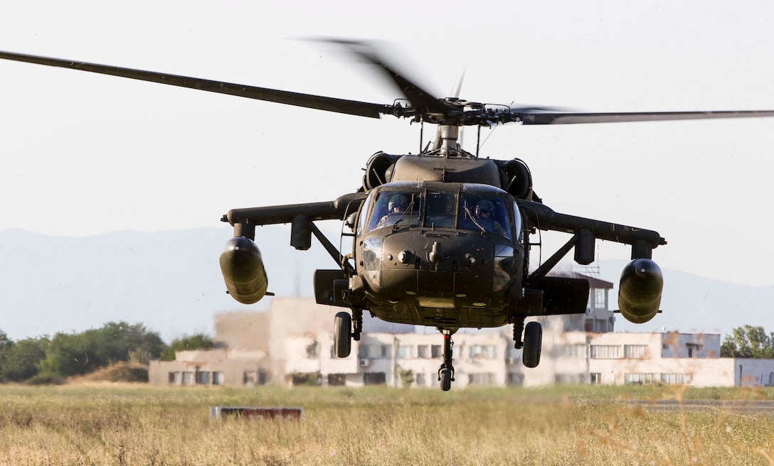 A UH-60 Black Hawk helicopter