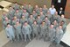 557th Weather Wing leadership stand in the atrium of the 557th WW headquarters building at the conclusion of the wing commanders' summit at Offutt Air Force Base, Neb., March 1, 2018. Squadron leaders from across the wing gathered to discuss leadership priorities, including weather operations, readiness, cyber operations and professional development. (U.S. Air Force photo by Paul Shirk)