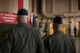 Col. Benjamin Bishop, 56th Operations Group commander, Lt. Col. Jason Cooper, former 425th Fighter Squadron commander, and Lt. Col. Mark Whisler, incoming 425th FS commander, stand in recognition during the 425th's change of command ceremony March 16, 2018, at Luke Air Force Base, Ariz. The ceremony not only recognized Whisler's assumption of command, but also Cooper's achievements as he relinquishes command. (U.S. Air Force photo/Senior Airman Ridge Shan)