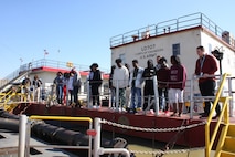 VICKSBURG, MISS… Fourteen sophomores from the Architecture, Construction, Mechatronics and Engineering (ACME) Career Academy at Vicksburg High School visited the Vicksburg District Harbor Facility Tuesday.

At the harbor students got an inside look at the maintenance shed and the Dredge Jadwin while learning about potential career opportunities within the Corps, specifically civil and mechanical engineering.