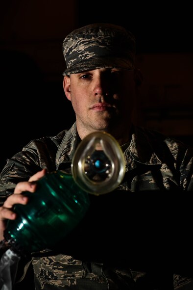 U.S. Air Force Airman 1st Class Brandon Starr, 20th Medical Group paramedic, served as a paramedic for six years prior to joining the Air Force in 2016.