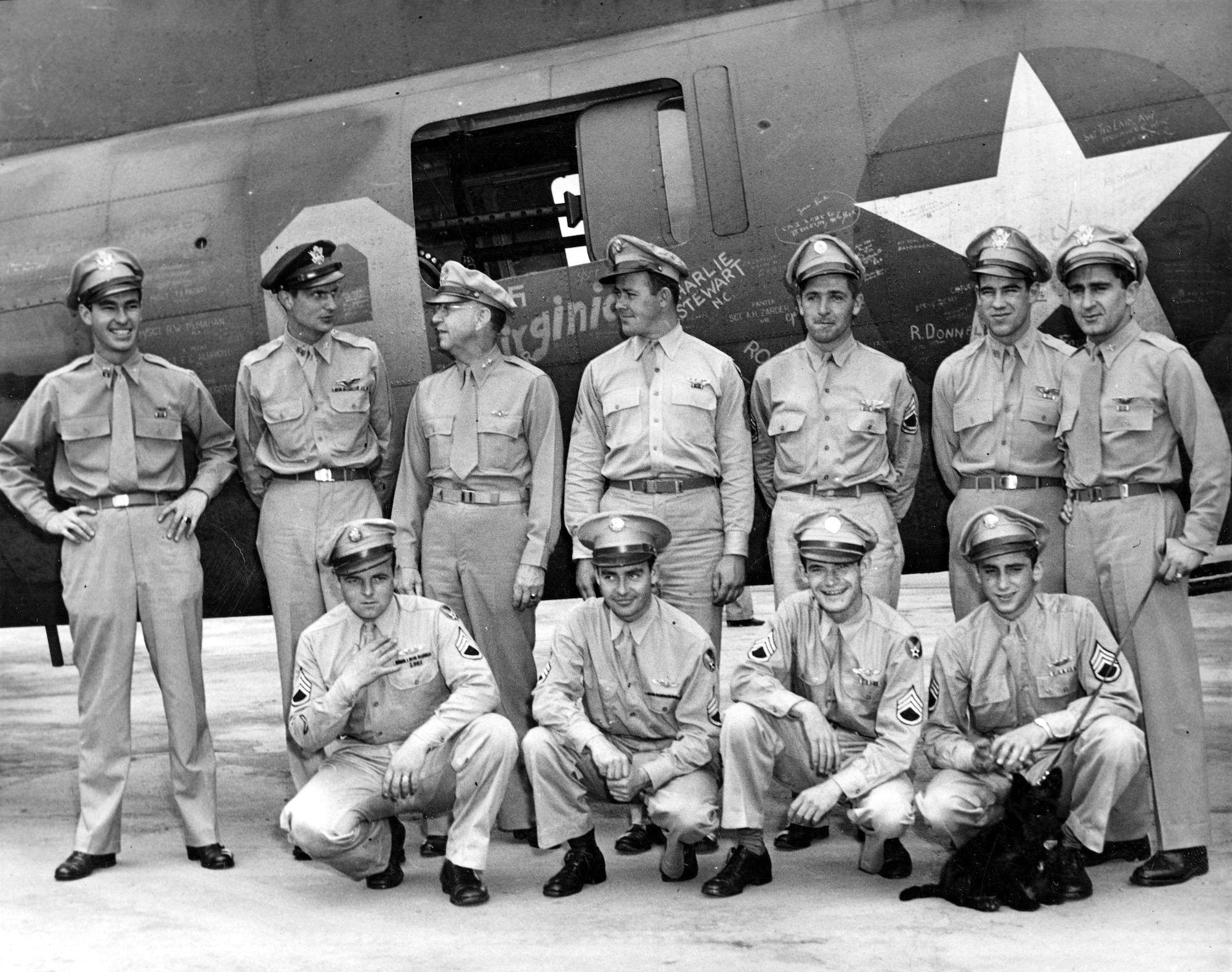 Memphis Belle crew on the war bond tour.